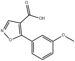 5-(3-甲氧基苯基)异噁唑-4-羧酸 结构式