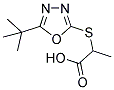 2-[(5-TERT-BUTYL-1,3,4-OXADIAZOL-2-YL)SULFANYL]PROPANOIC ACID 结构式