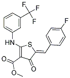 METHYL (5Z)-5-(4-FLUOROBENZYLIDENE)-4-OXO-2-{[3-(TRIFLUOROMETHYL)PHENYL]AMINO}-4,5-DIHYDROTHIOPHENE-3-CARBOXYLATE 结构式