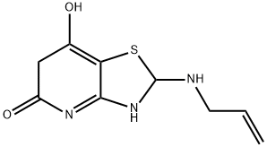 2-(烯丙基氨基)噻唑并[4,5-B]吡啶-5,7-二醇 结构式