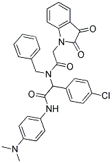 N-BENZYL-N-(1-(4-CHLOROPHENYL)-2-(4-(DIMETHYLAMINO)PHENYLAMINO)-2-OXOETHYL)-2-(2,3-DIOXOINDOLIN-1-YL)ACETAMIDE 结构式