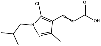 3-(5-氯-1-异丁基-3-甲基-1H-吡唑-4-基)丙烯酸 结构式