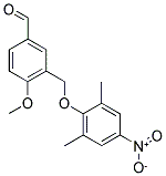 3-[(2,6-DIMETHYL-4-NITROPHENOXY)METHYL]-4-METHOXYBENZALDEHYDE 结构式