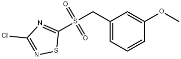 3-氯-5-((3-甲氧基苄基)磺酰基)-1,2,4-噻二唑 结构式