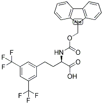 (R)-4-(3,5-BIS-TRIFLUOROMETHYL-PHENYL)-2-(9H-FLUOREN-9-YLMETHOXYCARBONYLAMINO)-BUTYRIC ACID 结构式