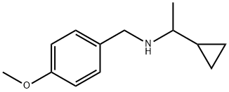 (1-环丙基乙基)[(4-甲氧基苯基)甲基]胺 结构式