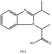 2-(2-ISOPROPYL-BENZOIMIDAZOL-1-YL)-PROPIONIC ACID HYDROCHLORIDE 结构式