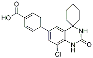 4-(8-CHLORO-4,4-(CYCLOHEXADIYL)-2-OXO-1,2,3,4-TETRAHYDRO-QUINAZOLIN-6-YL)-BENZOIC ACID 结构式