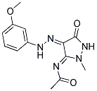 N-{(3Z,4E)-4-[(3-METHOXYPHENYL)HYDRAZONO]-2-METHYL-5-OXOPYRAZOLIDIN-3-YLIDENE}ACETAMIDE 结构式