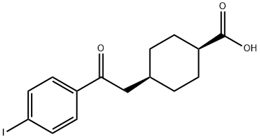 CIS-4-[2-(4-IODOPHENYL)-2-OXOETHYL]CYCLOHEXANE-1-CARBOXYLIC ACID 结构式