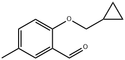 2-(Cyclopropylmethoxy)-5-methylbenzaldehyde 结构式