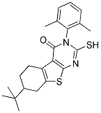 7-TERT-BUTYL-3-(2,6-DIMETHYL-PHENYL)-2-MERCAPTO-5,6,7,8-TETRAHYDRO-3H-BENZO[4,5]THIENO[2,3-D]PYRIMIDIN-4-ONE 结构式