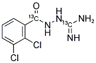 2,3-DICHLOROBENZAMIDYL GUANIDINE-13C2 结构式