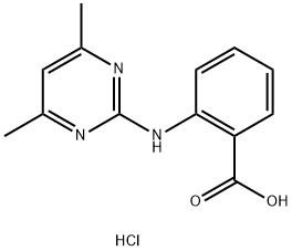 2-(4,6-二甲基-嘧啶-2-基胺)-苯甲酸 盐酸盐 结构式