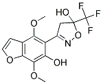 3-(6-HYDROXY-4,7-DIMETHOXY-1-BENZOFURAN-5-YL)-5-(TRIFLUOROMETHYL)-4,5-DIHYDROISOXAZOL-5-OL 结构式