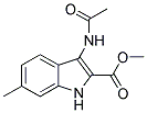 3-Acetylamino-6-methyl-1H-indole-2-carboxylic acid methyl ester 结构式