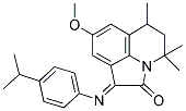 (E)-1-(4-ISOPROPYLPHENYLIMINO)-8-METHOXY-4,4,6-TRIMETHYL-5,6-DIHYDRO-1H-PYRROLO[3,2,1-IJ]QUINOLIN-2(4H)-ONE 结构式