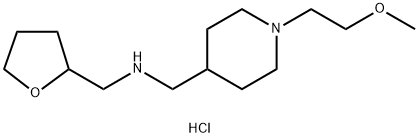 ([1-(2-METHOXYETHYL)PIPERIDIN-4-YL]METHYL)(TETRAHY-DROFURAN-2-YLMETHYL)AMINE DIHYDROCHLORIDE 结构式