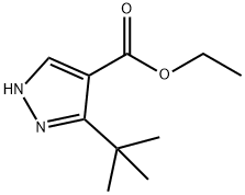 ETHYL 3-(TERT-BUTYL)-1H-PYRAZOLE-4-CARBOXYLATE 结构式