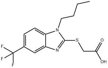 2-{[1-丁基-5-(三氟甲基)-1H-1,3-苯并二唑-2-基]硫烷基}乙酸 结构式