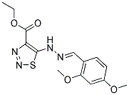 ETHYL 5-[(2E)-2-(2,4-DIMETHOXYBENZYLIDENE)HYDRAZINO]-1,2,3-THIADIAZOLE-4-CARBOXYLATE 结构式