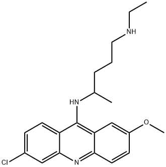 MONODESETHYL QUINACRINE, DIHYDROCHLORIDE 结构式