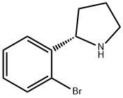 S-2-(2-溴苯基)四氢吡咯 结构式