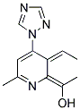1-(3-Ethylidene-6-methyl-4-[1,2,4]triazol-1-yl-3H-pyridin-2-ylidene) ethanol 结构式