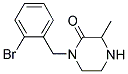 1-(2-Bromobenzyl)-3-methylpiperazin-2-one 结构式