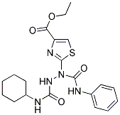 ETHYL 2-{1-(ANILINOCARBONYL)-2-[(CYCLOHEXYLAMINO)CARBONYL]HYDRAZINO}-1,3-THIAZOLE-4-CARBOXYLATE 结构式