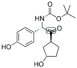 (S,S)-[2-(3-HYDROXY-CYCLOPENTYL)-1-(4-HYDROXY-PHENYL)-2-OXO-ETHYL]-CARBAMIC ACID TERT-BUTYL ESTER 结构式