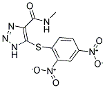 5-[(2,4-DINITROPHENYL)THIO]-N-METHYL-1H-1,2,3-TRIAZOLE-4-CARBOXAMIDE 结构式