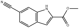 6-氰基-1H-吲哚-2-羧酸甲酯 结构式
