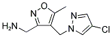 ((4-[(4-CHLORO-1H-PYRAZOL-1-YL)METHYL]-5-METHYLISOXAZOL-3-YL)METHYL)AMINE 结构式