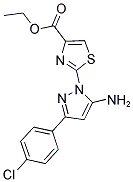 ETHYL 2-[5-AMINO-3-(4-CHLOROPHENYL)-1H-PYRAZOL-1-YL]-1,3-THIAZOLE-4-CARBOXYLATE 结构式