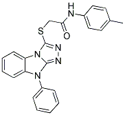 2-(9-PHENYL-9H-BENZO[4,5]IMIDAZO[2,1-C][1,2,4]TRIAZOL-3-YLSULFANYL)-N-P-TOLYL-ACETAMIDE 结构式