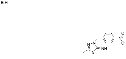 5-ETHYL-3-(4-NITROBENZYL)-1,3,4-THIADIAZOL-2(3H)-IMINE HYDROBROMIDE 结构式