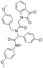 2-(4-CHLOROPHENYL)-2-(2-(2,3-DIOXOINDOLIN-1-YL)-N-(4-METHOXYBENZYL)ACETAMIDO)-N-(4-METHOXYPHENYL)ACETAMIDE 结构式