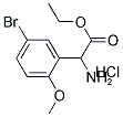 ETHYL AMINO(5-BROMO-2-METHOXYPHENYL)ACETATE HYDROCHLORIDE 结构式