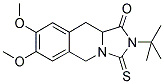 2-TERT-BUTYL-7,8-DIMETHOXY-3-THIOXO-2,3,10,10A-TETRAHYDROIMIDAZO[1,5-B]ISOQUINOLIN-1(5H)-ONE 结构式
