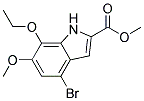 4-BROMO-7-ETHOXY-6-METHOXY-1H-INDOLE-2-CARBOXYLIC ACID METHYL ESTER 结构式