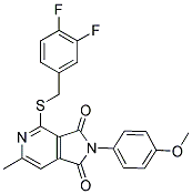 4-[(3,4-DIFLUOROBENZYL)THIO]-2-(4-METHOXYPHENYL)-6-METHYL-1H-PYRROLO[3,4-C]PYRIDINE-1,3(2H)-DIONE 结构式