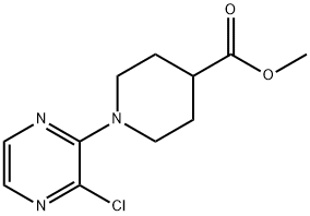 1-(3-氯-吡嗪-2-基)哌啶-4-甲酸甲酯 结构式