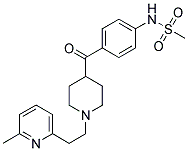 N-[1-(((6-METHYLPYRIDIN-2-YL)-ETHYL)-PIPERIDIN-4-YL)-CARBONYLPHENYL]-METHANESULFONAMIDE 结构式