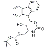 THIOCARBONIC ACID O-TERT-BUTYL ESTER S-[2-(9H-FLUOREN-9-YLMETHOXYCARBONYL-AMINO)-3-HYDROXY-PROPYL] ESTER 结构式