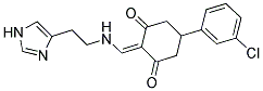 5-(3-CHLOROPHENYL)-2-({[2-(1H-IMIDAZOL-4-YL)ETHYL]AMINO}METHYLENE)CYCLOHEXANE-1,3-DIONE 结构式