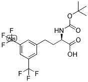 (R)-4-(3,5-BIS-TRIFLUOROMETHYL-PHENYL)-2-TERT-BUTOXYCARBONYLAMINO-BUTYRIC ACID 结构式