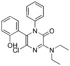 5-CHLORO-3-(DIETHYLAMINO)-6-(2-HYDROXYPHENYL)-1-PHENYLPYRAZIN-2(1H)-ONE 结构式