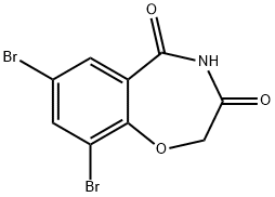 7,9-二溴苯并[F][1,4]氧氮杂卓-3,5-二酮 结构式