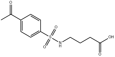 4-((4-乙酰苯基)磺酰胺基)丁酸 结构式